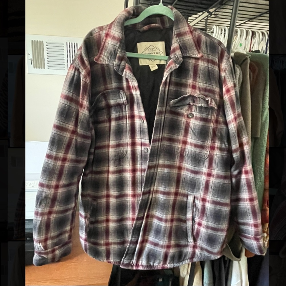 Red & Black Checkered Flannel Jacket